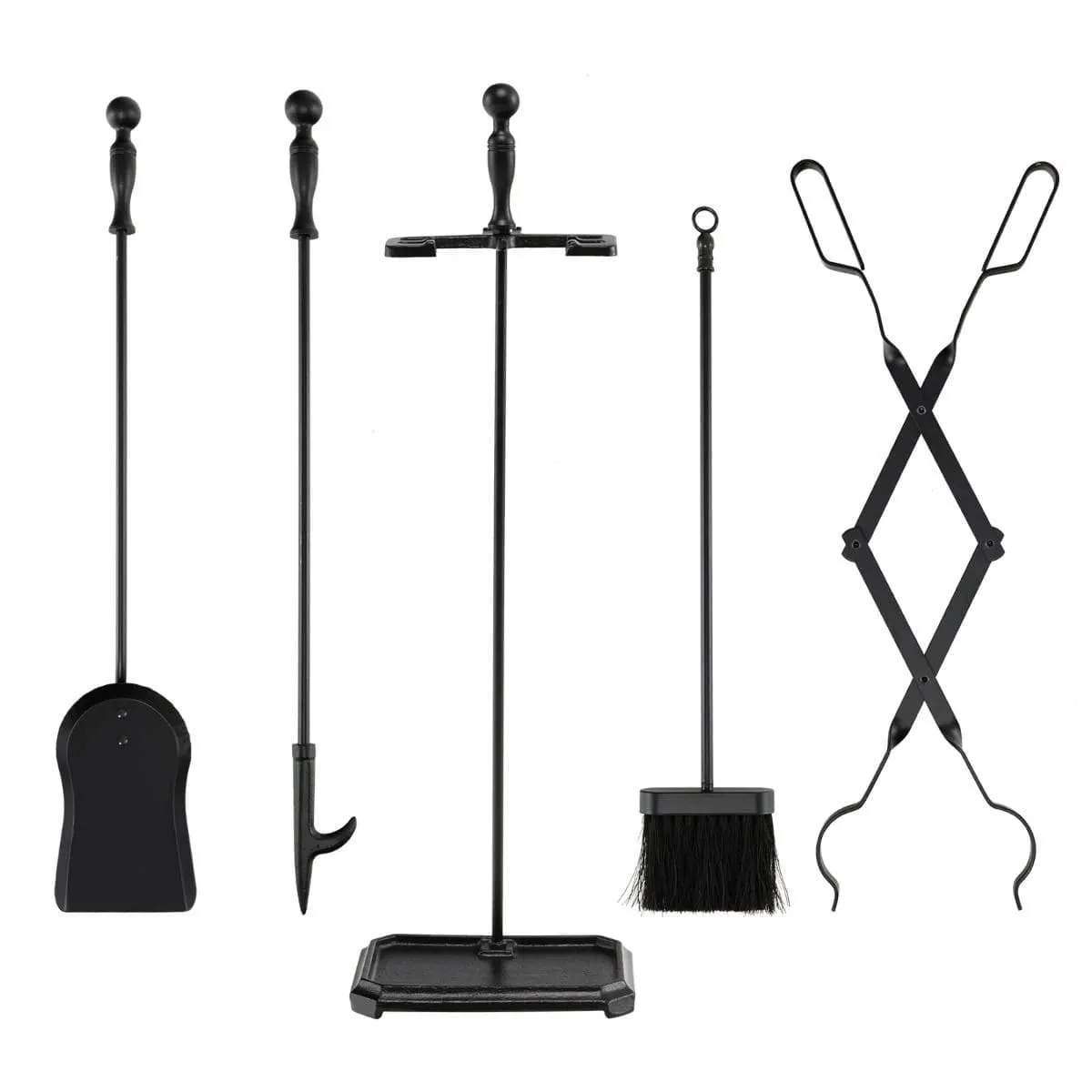 Zestaw kominkowy- pogrzebacz, wygarniacz, łopatka