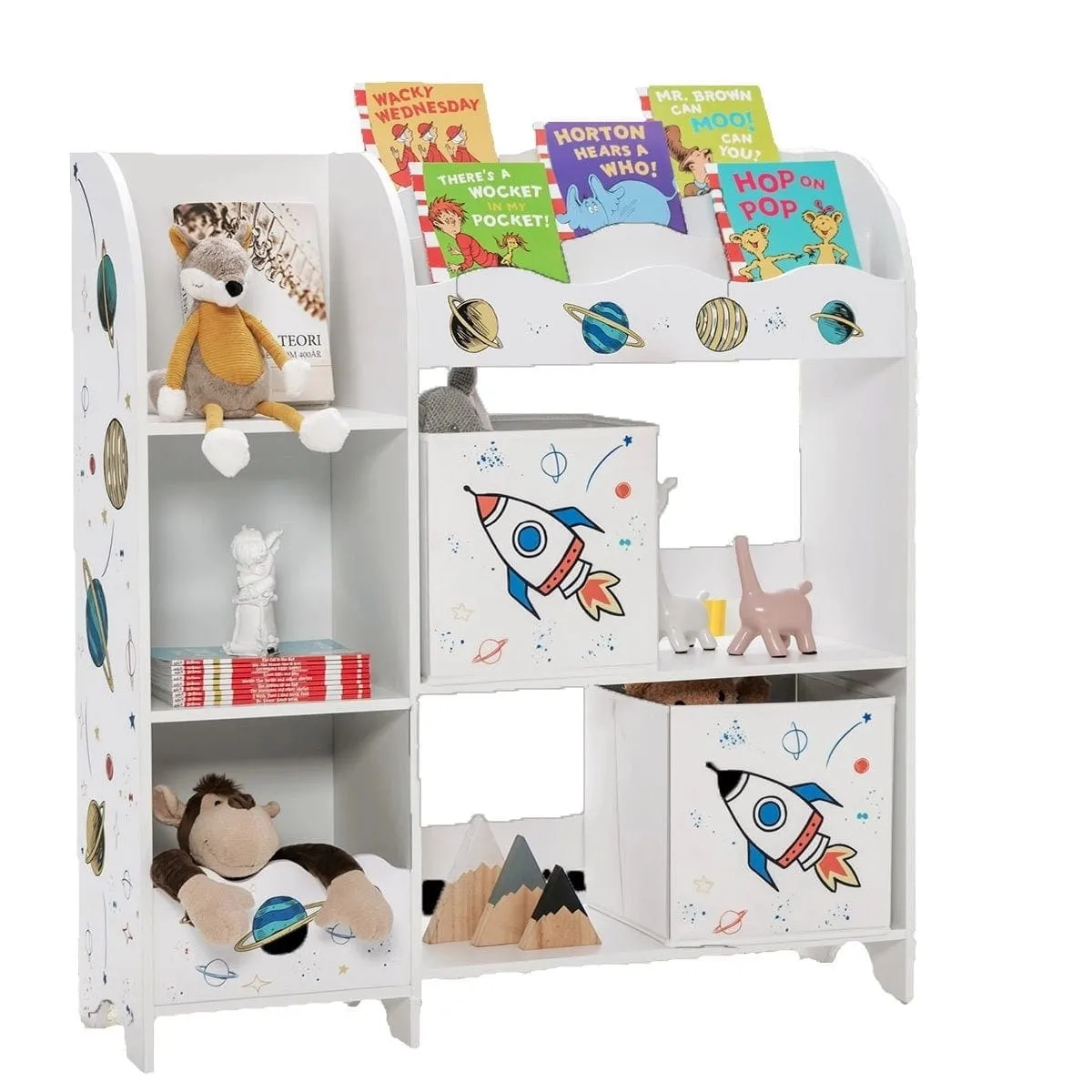 Regał na książki i zabawki dla dzieci