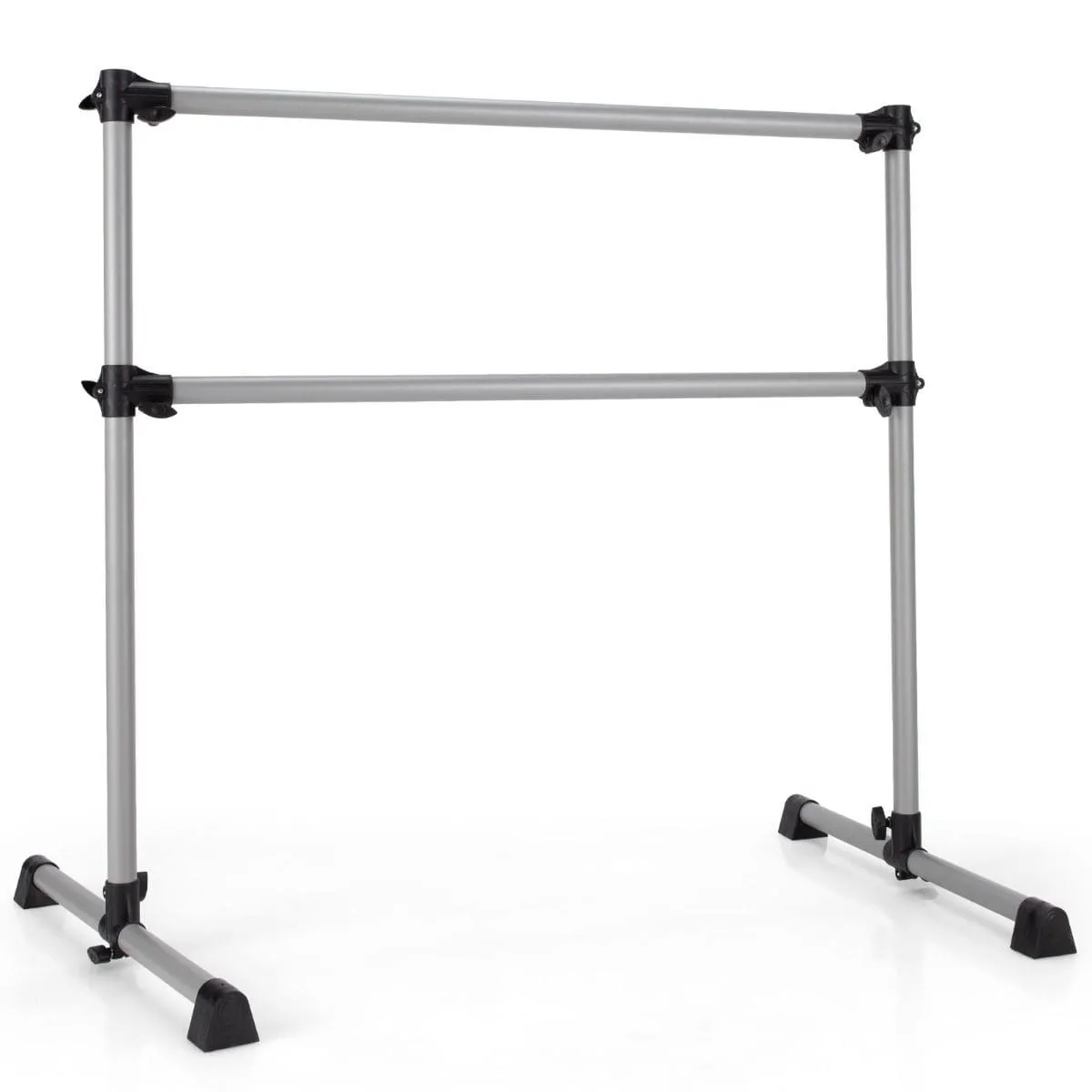 Drążek baletowy stojący poręcz gimnastyczna srebrny