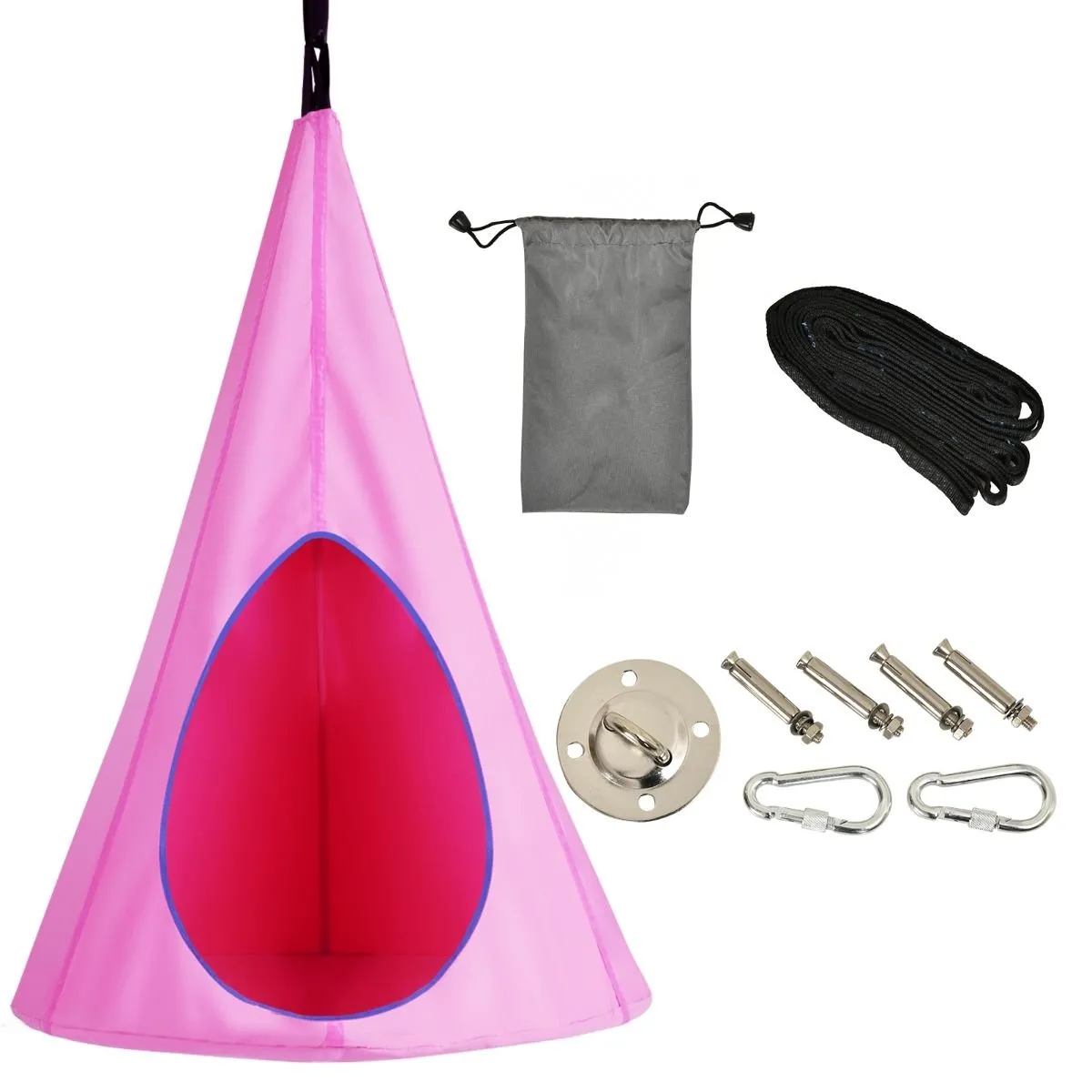 Wiszący namiot dla dzieci różowy