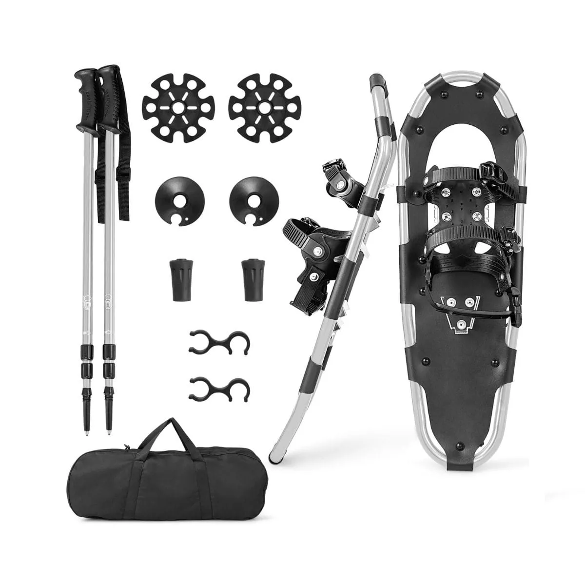 Rakiety śnieżne z rakami 4w1 25" 100kg srebrne