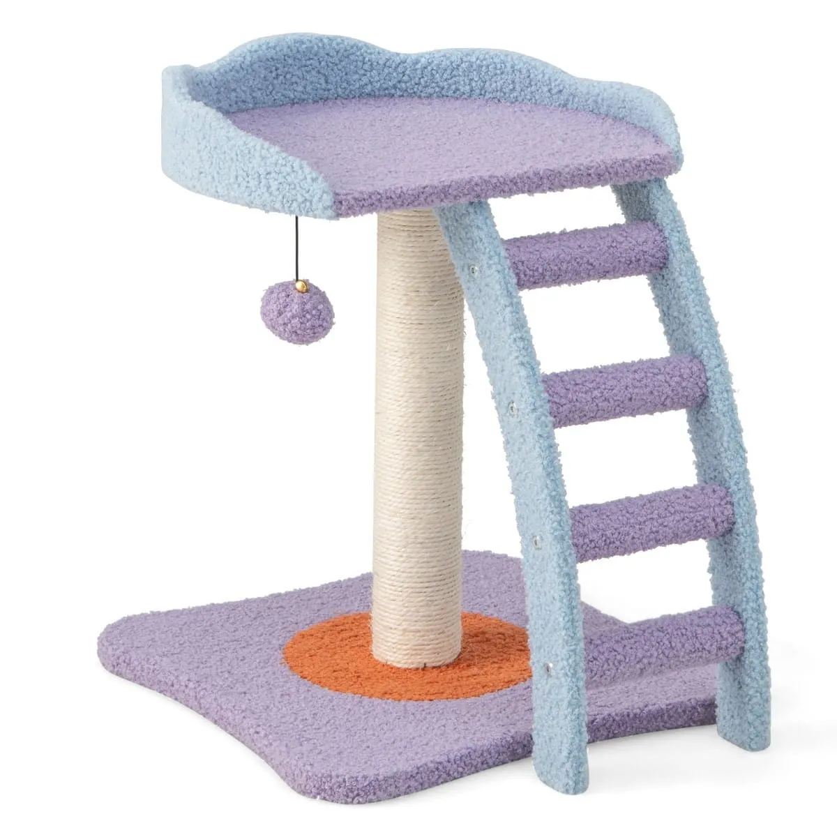 Drapak dla kota z legowiskiem i schodkami