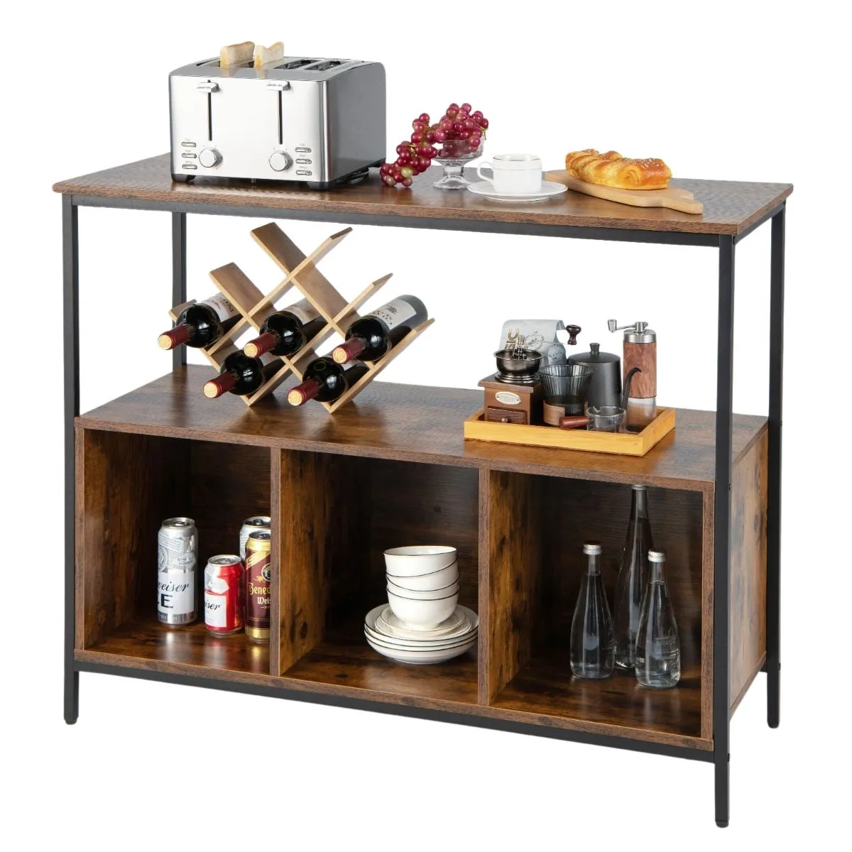 Industrialny regał z 3 otwartymi półkami