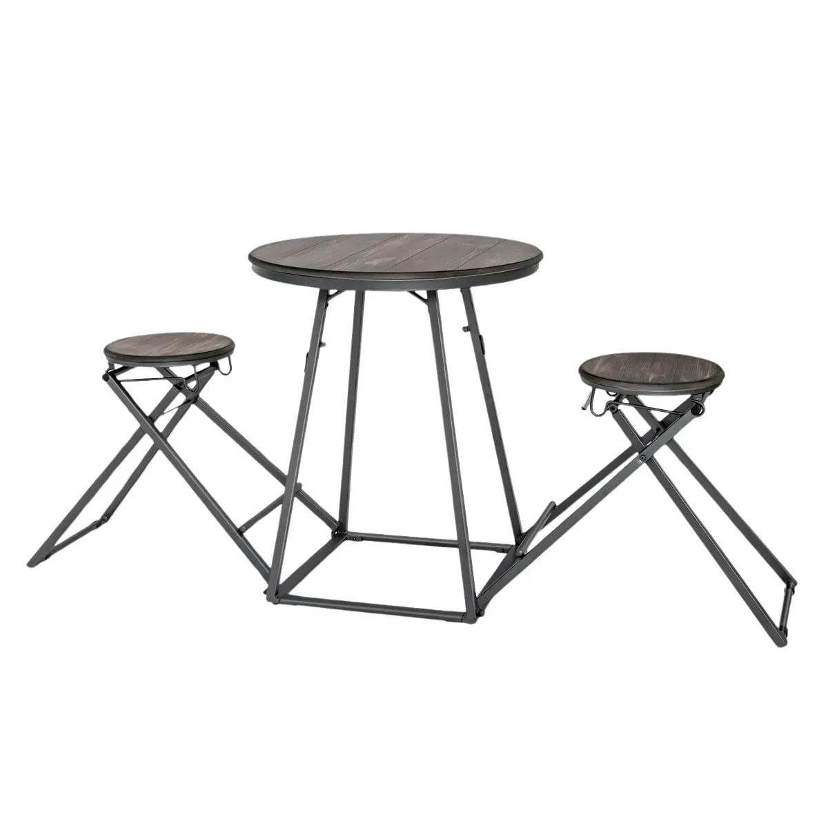 Składany zestaw stolik barowy z 2 taboretami