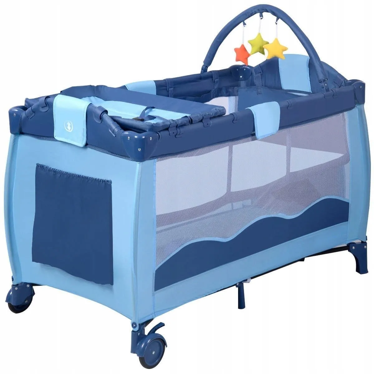 Łóżeczko turystyczne dla dzieci z przewijakiem