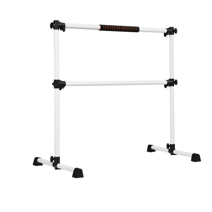 Drążek baletowy stojący poręcz gimnastyczna srebrny