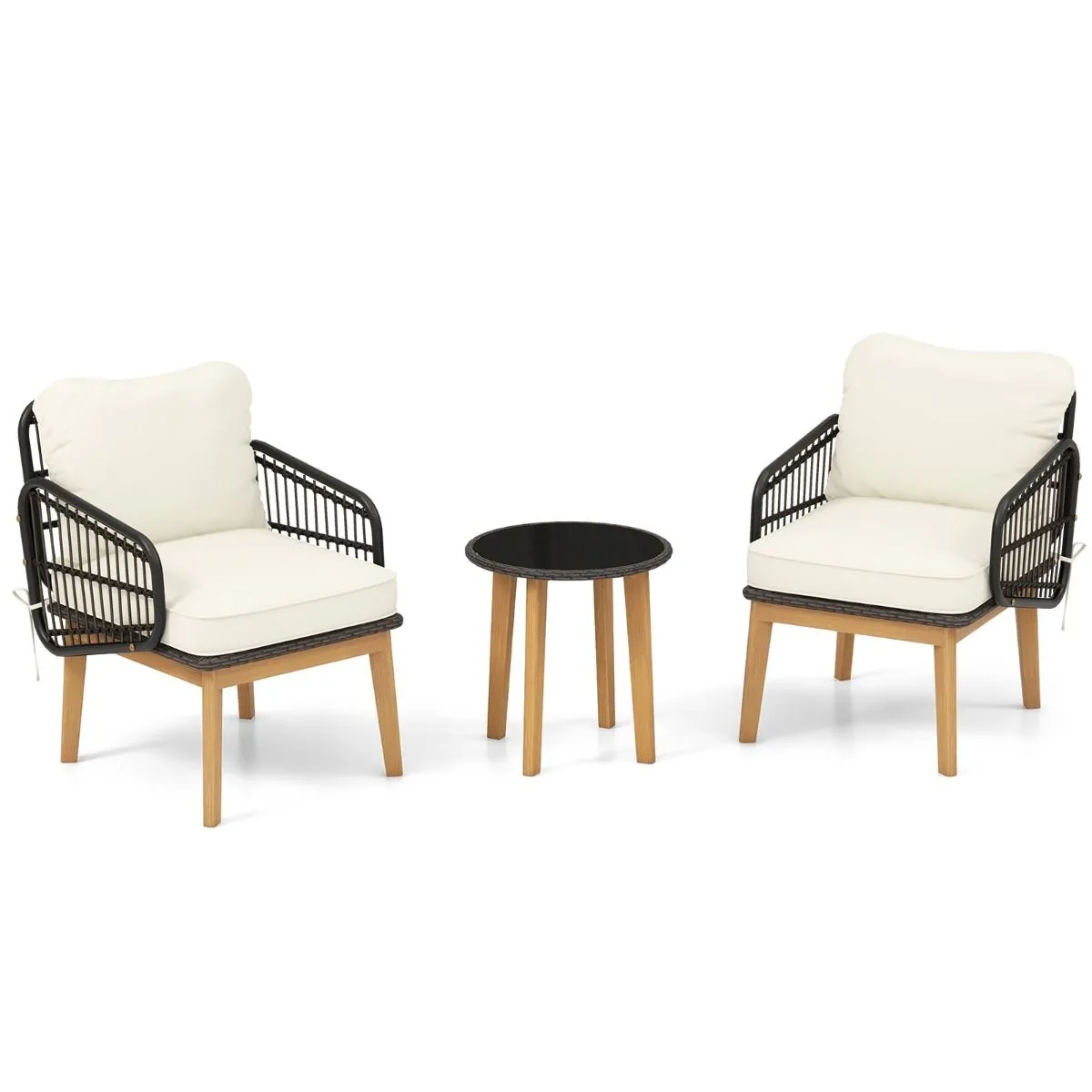 3-częściowy komplet mebli ogrodowych