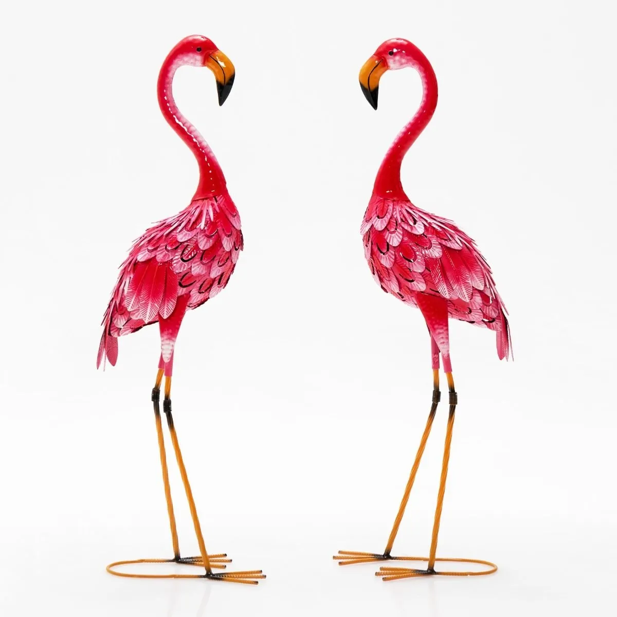 Zestaw 2 szt. figurek ogrodowych Flamingi