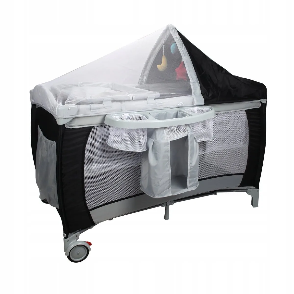 Łóżeczko turystyczne dla dzieci z moskitierą