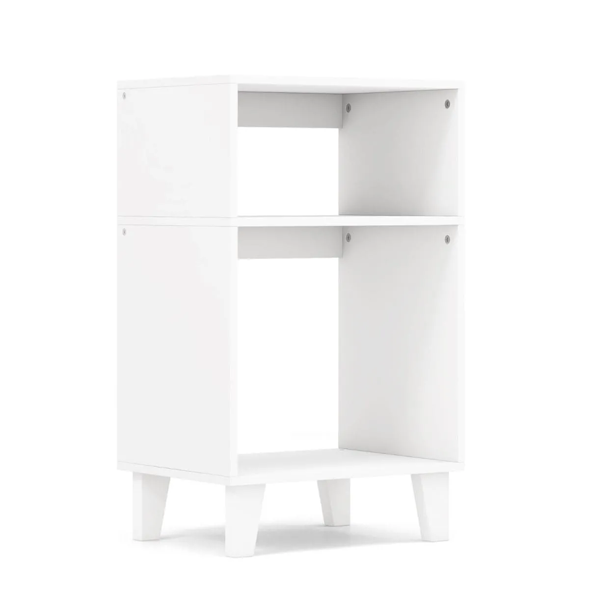 Uniwersalna 3-poziomowa szafka nocna biała