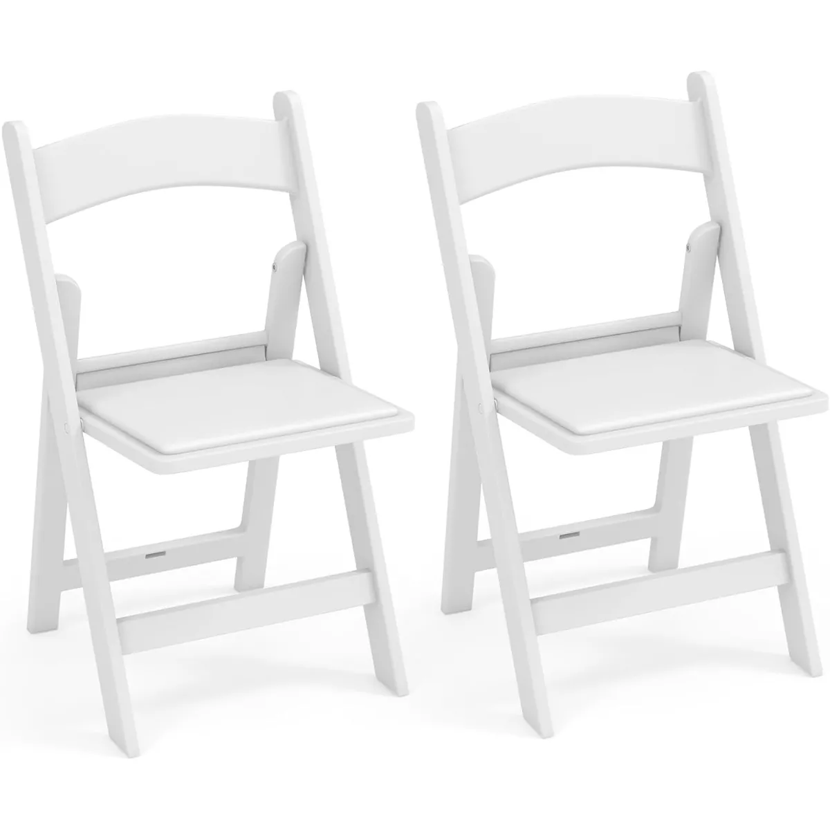 Zestaw 2 krzeseł składanych ogrodowych białych