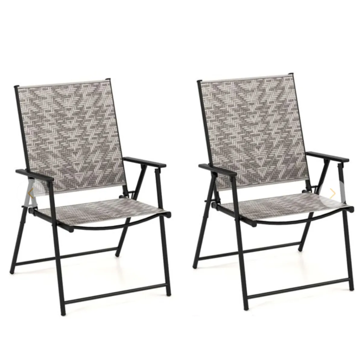 Zestaw rattanowych krzeseł ogrodowych 2 szt.