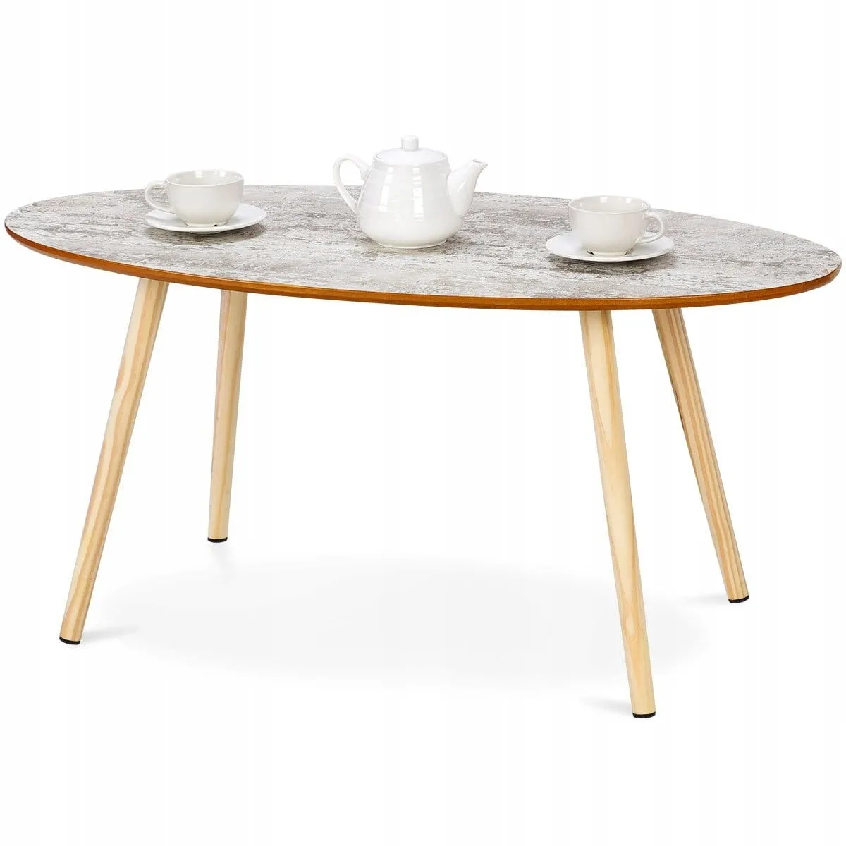 Ława stolik kawowy z owalnym blatem