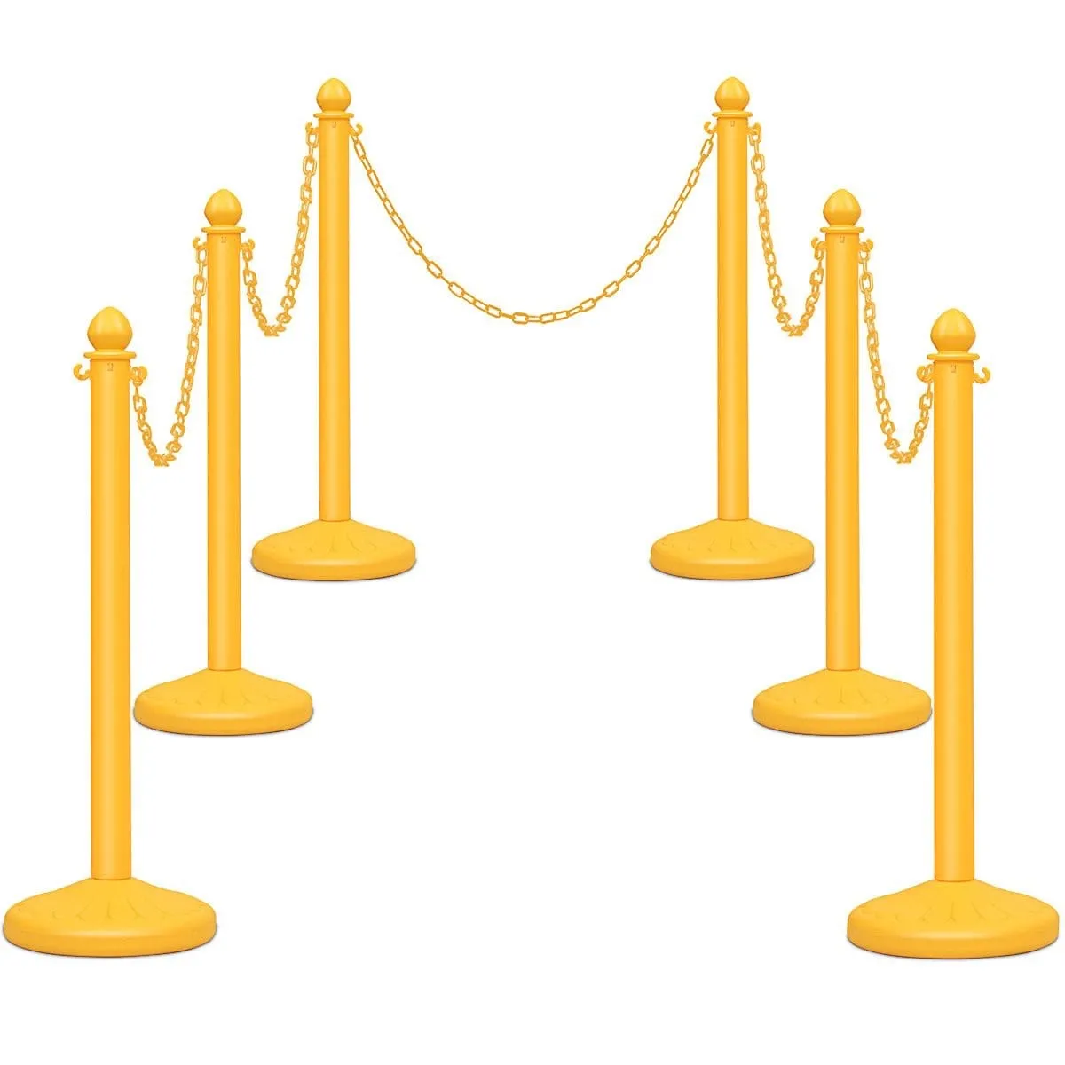 Słupki odgradzające z łańcuchem zestaw 6 szt.