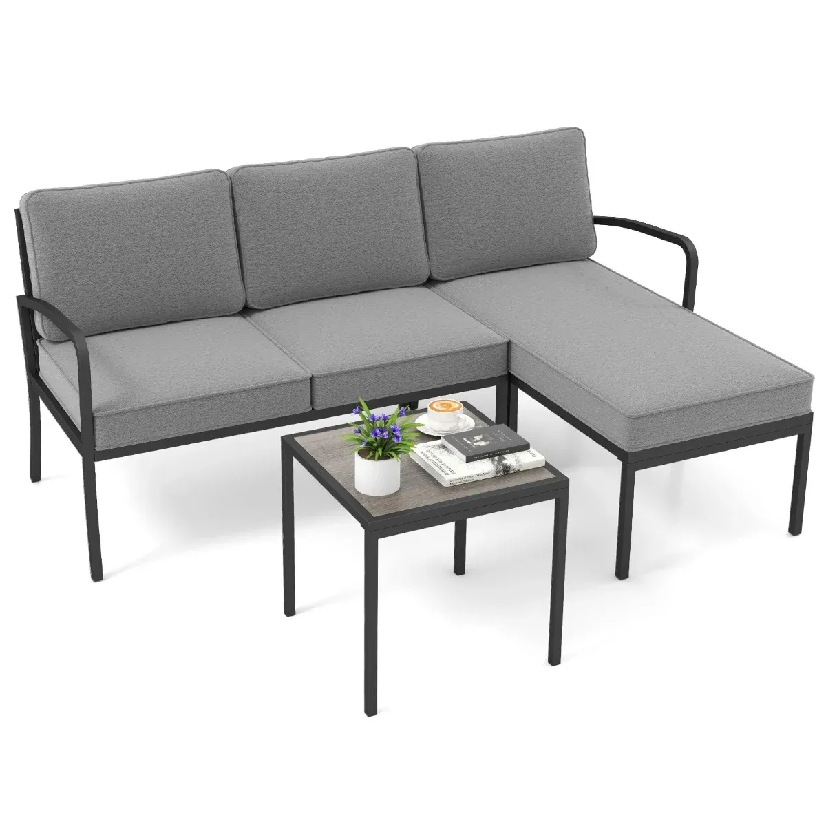 3-częściowy zestaw mebli ogrodowych