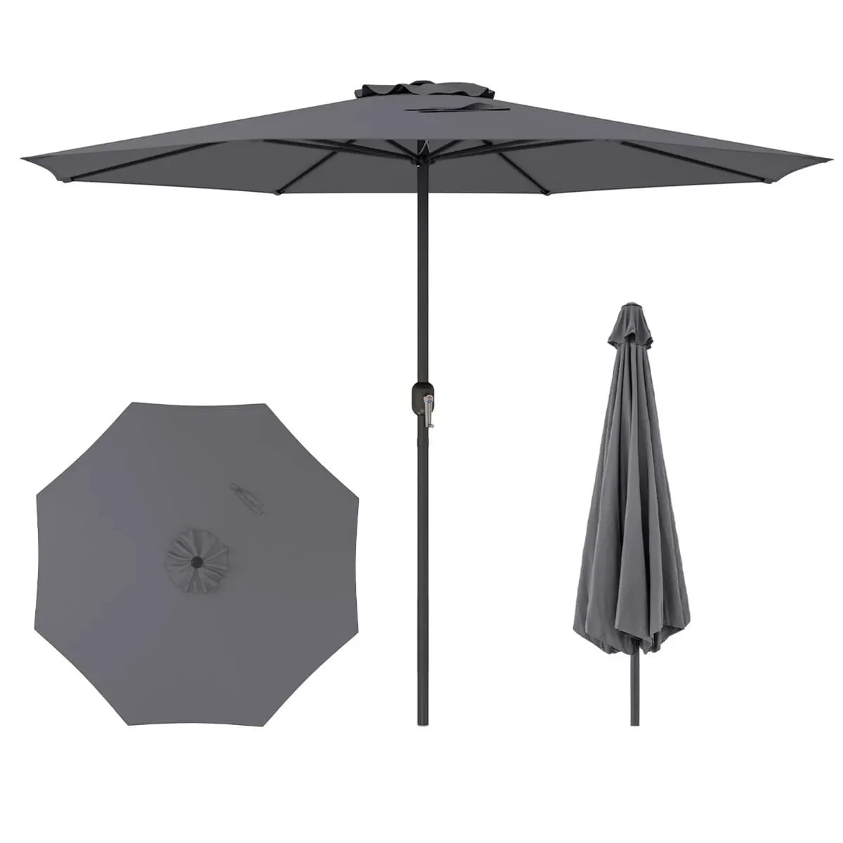 Parasol tarasowy 350 cm szary