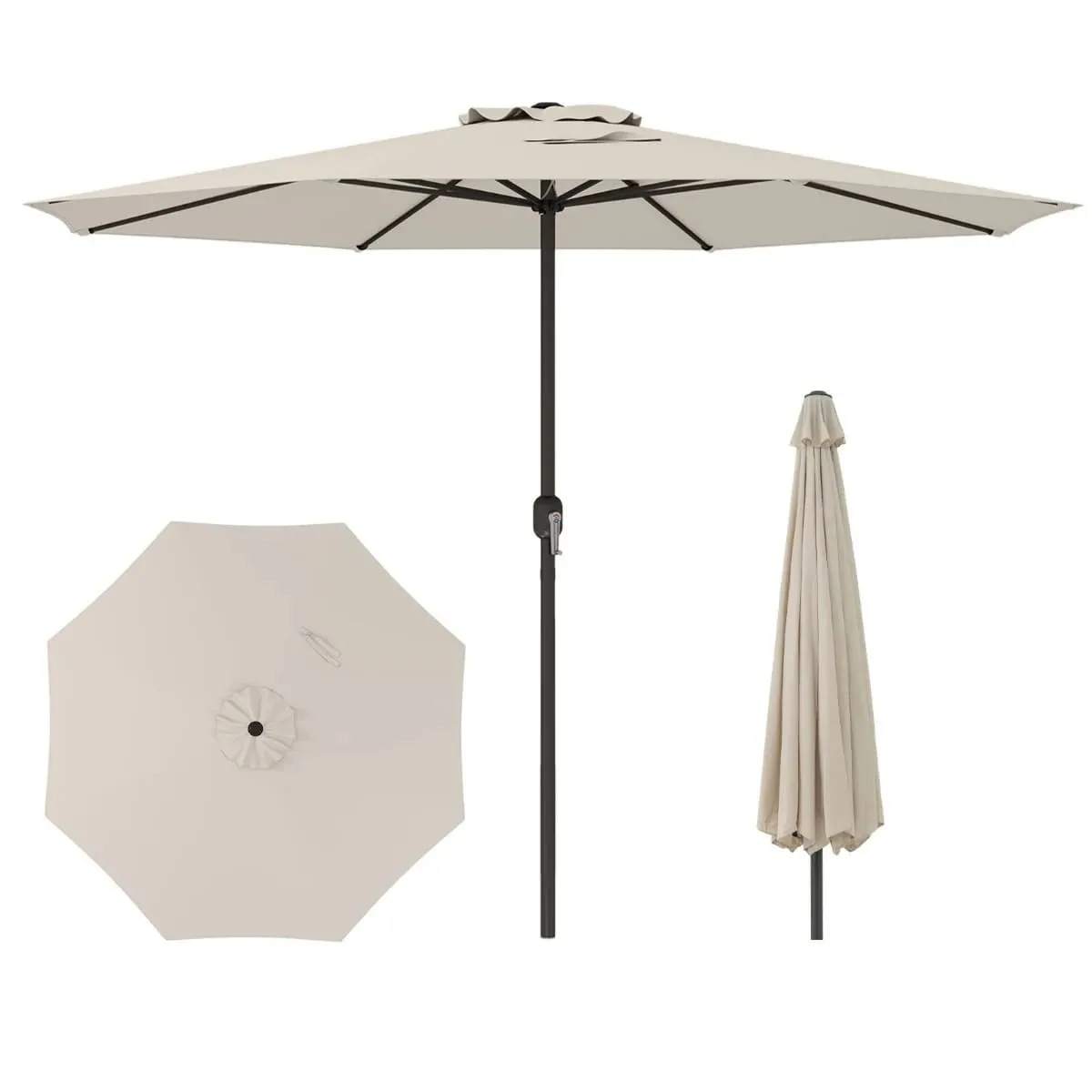 Parasol tarasowy 350 cm beżowy