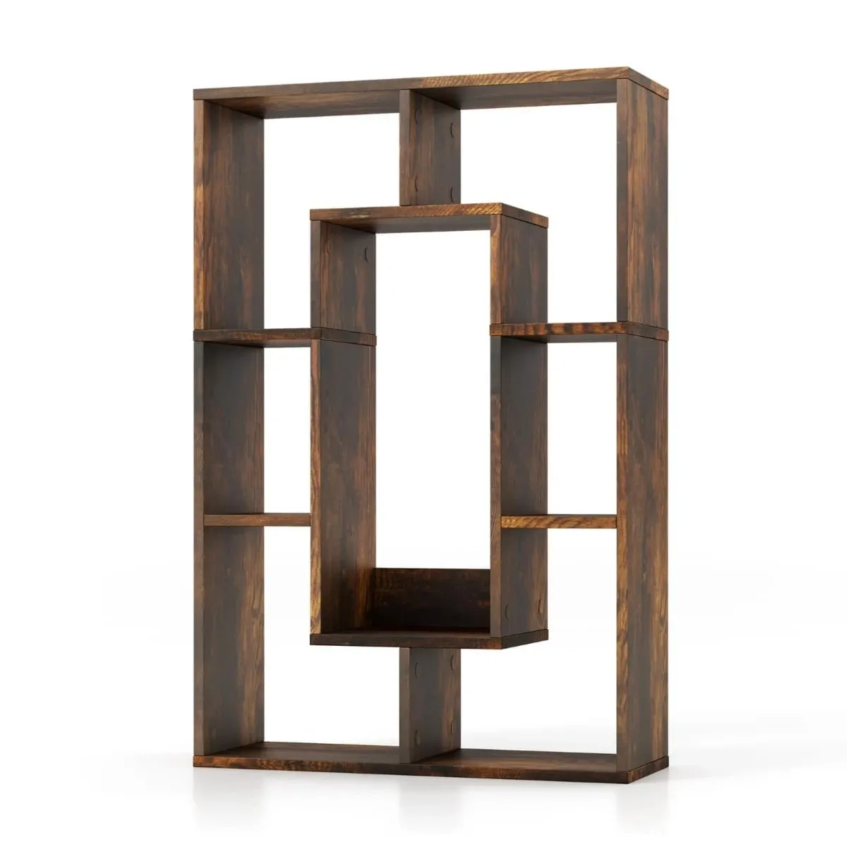 Drewniany regał na książki brązowy