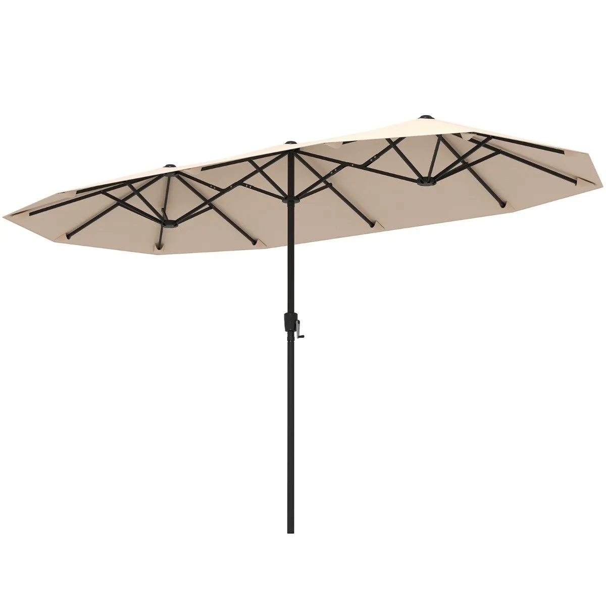 Podwójny parasol ogrodowy z korbką