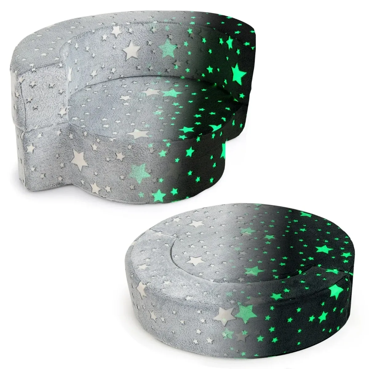 Okrągła modułowa sofa dla dzieci fluorescencyjna