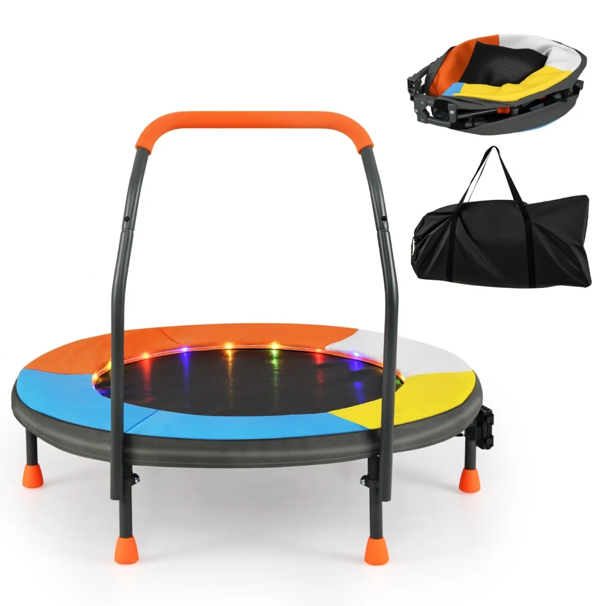 Mini trampolina dla dzieci z oświetleniem LED