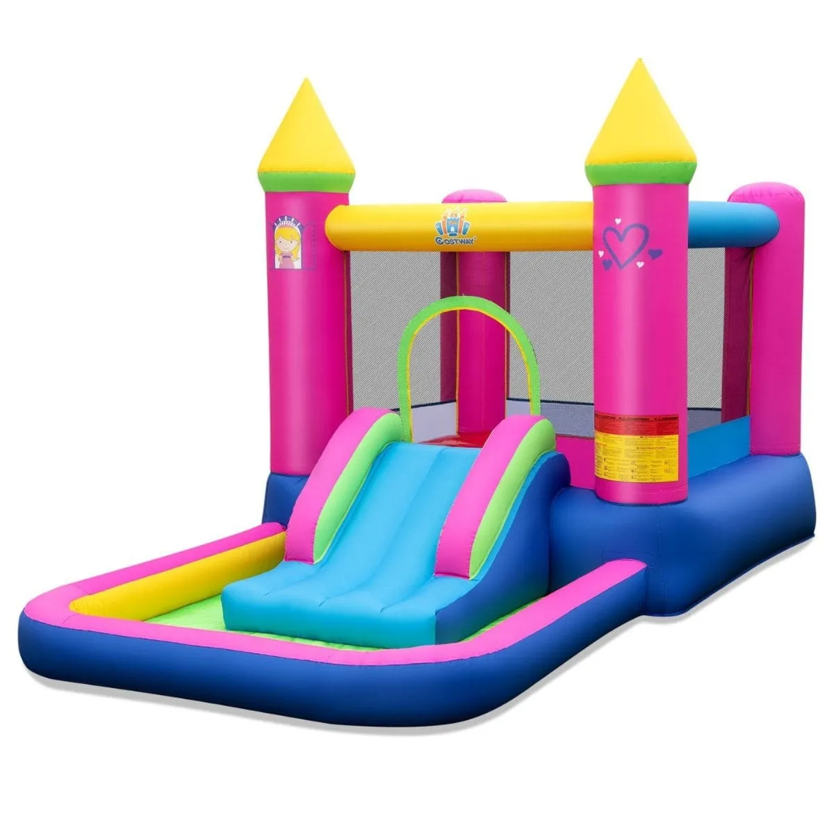 Dmuchany zamek ze zjeżdżalnią 202 x 363 x 205 cm