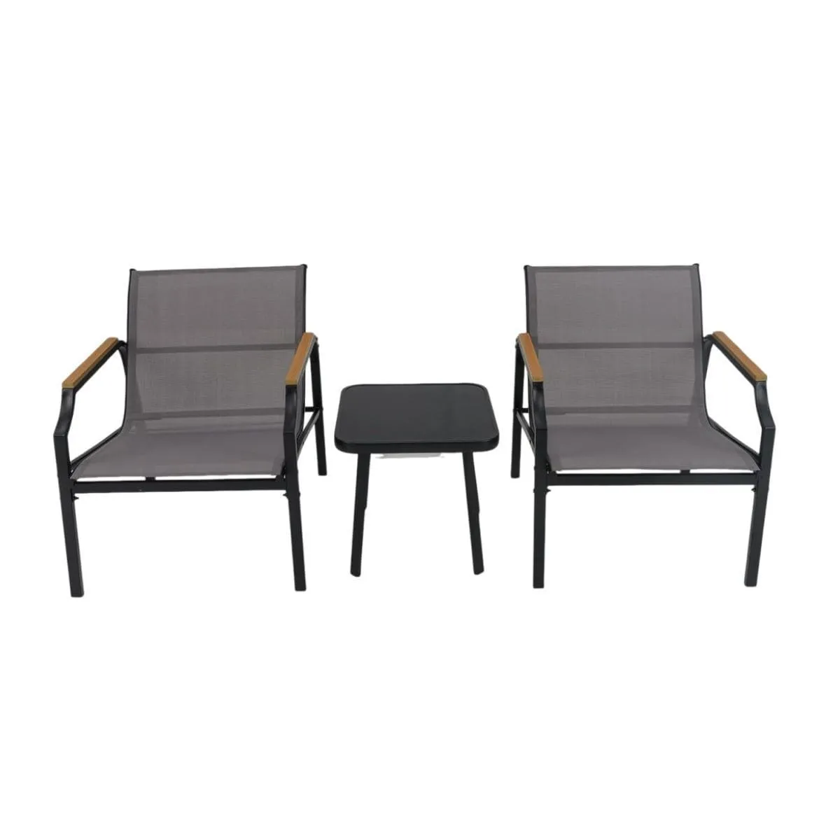 Industrialny 3-częściowy zestaw mebli ogrodowych