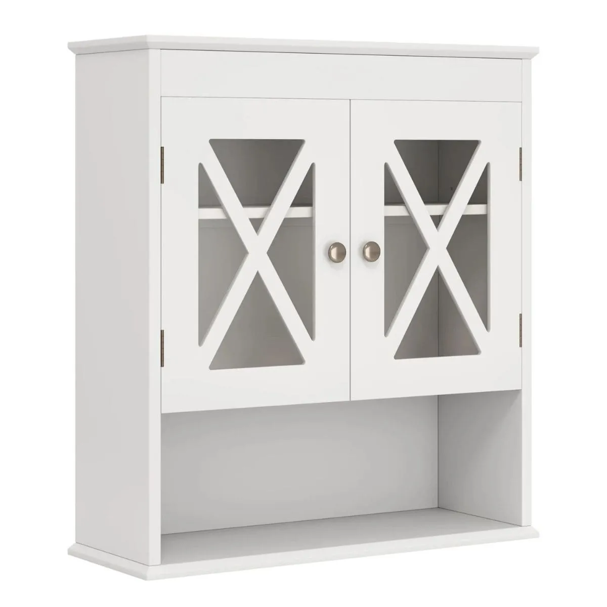 Wisząca szafka z półką w stylu rustykalnym