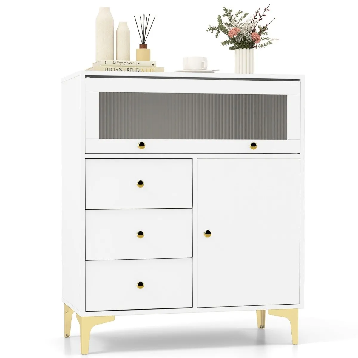 Nowoczesna komoda z szufladami i szafkami