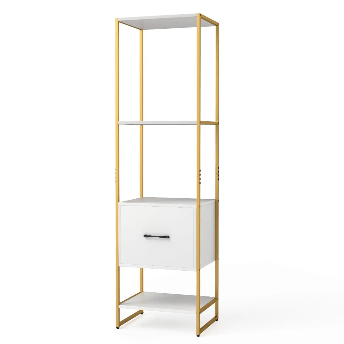 Nowoczesny regał na książki w stylu glamour