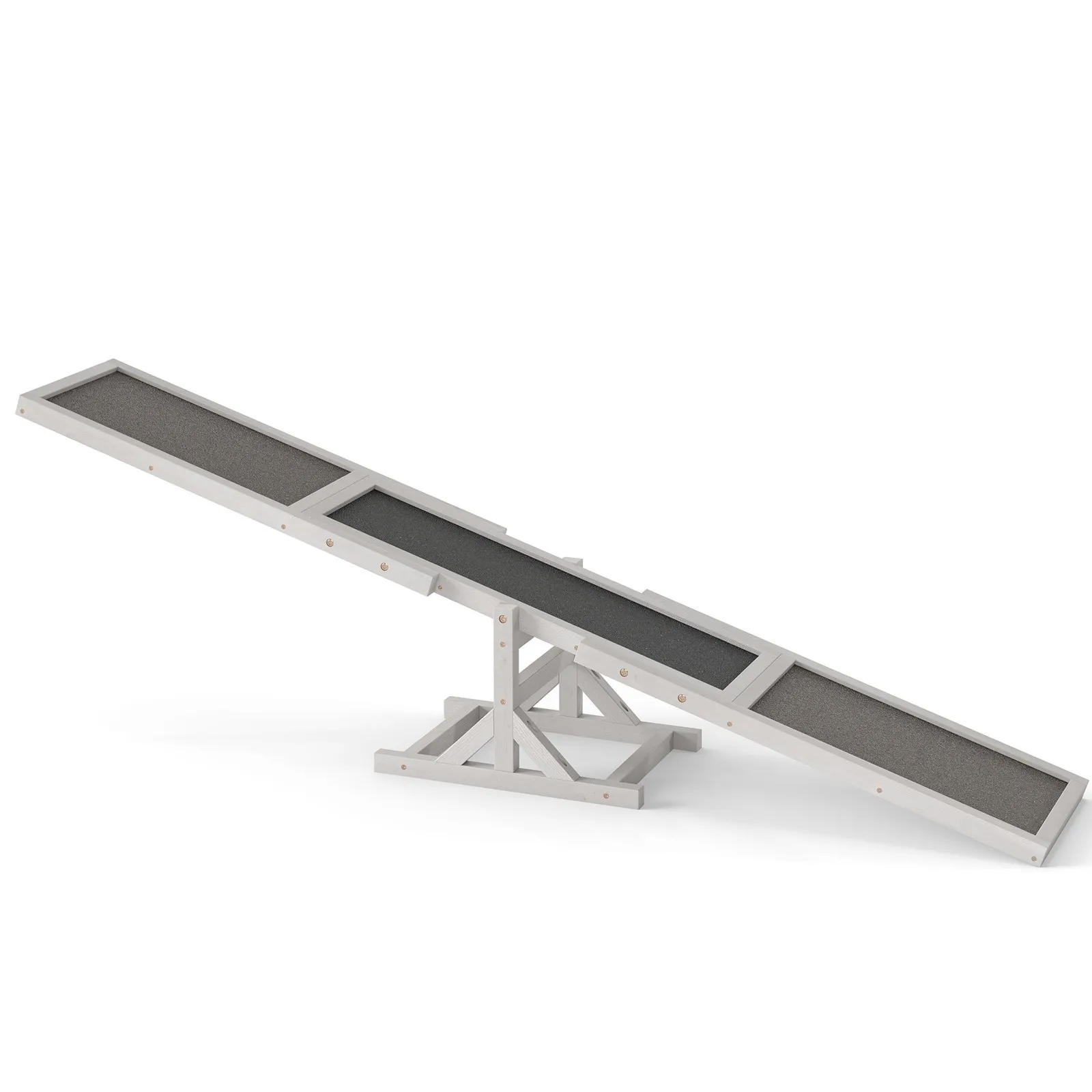 Drewniana huśtawka dla psa Równoważnia szara