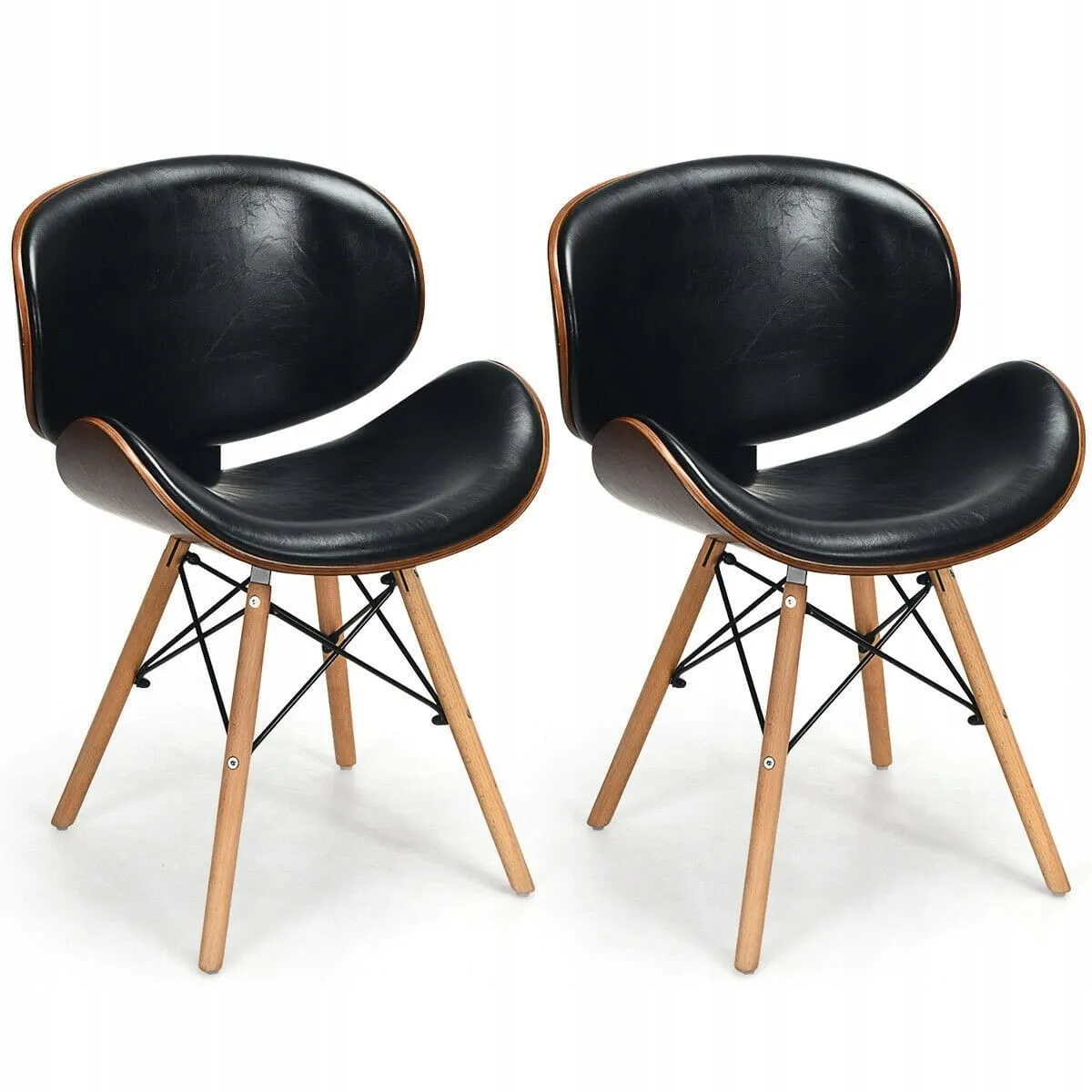 Tapicerowane krzesła w stylu industrialnym 2 szt