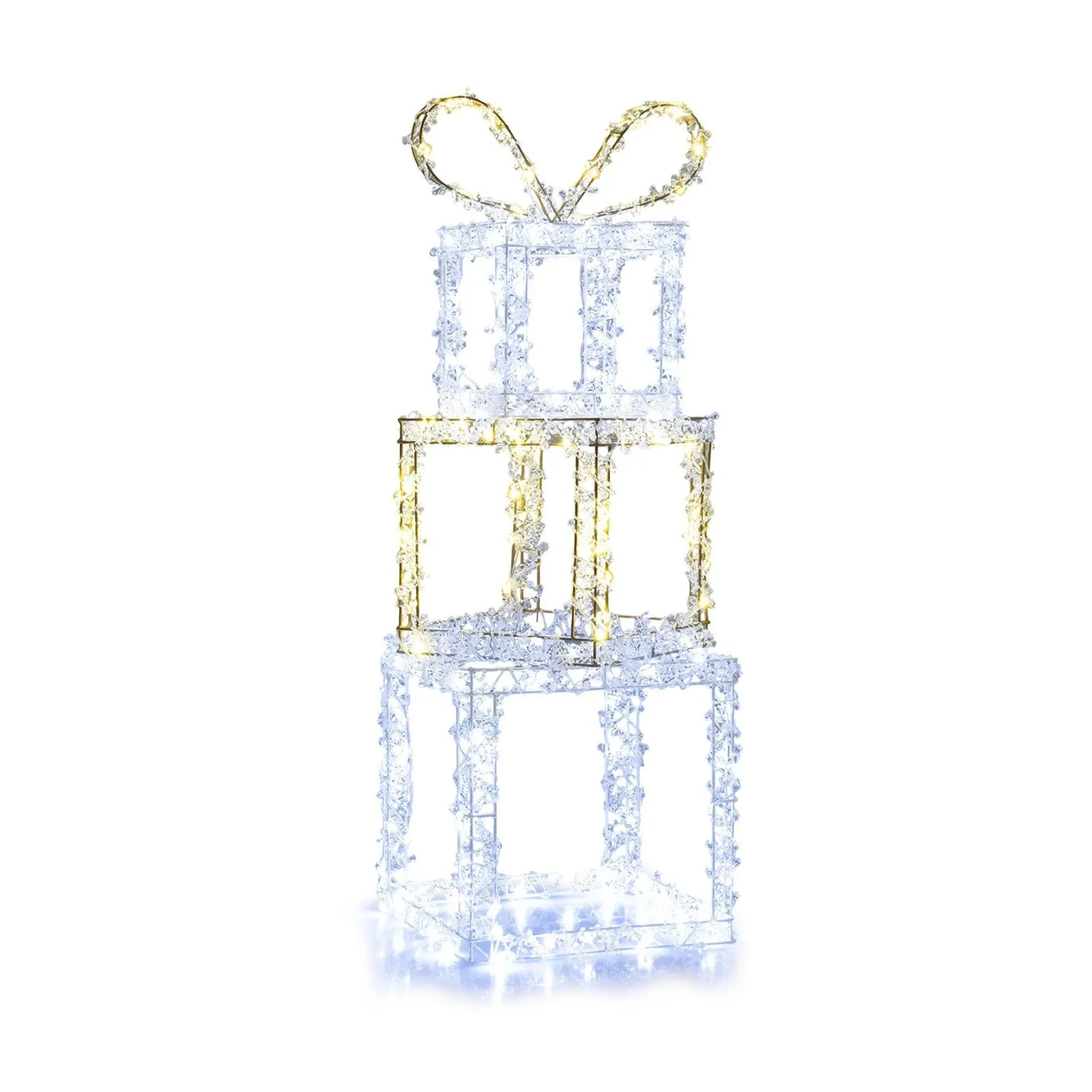 Zestaw dekoracja świąteczna prezenty ze światłami LED