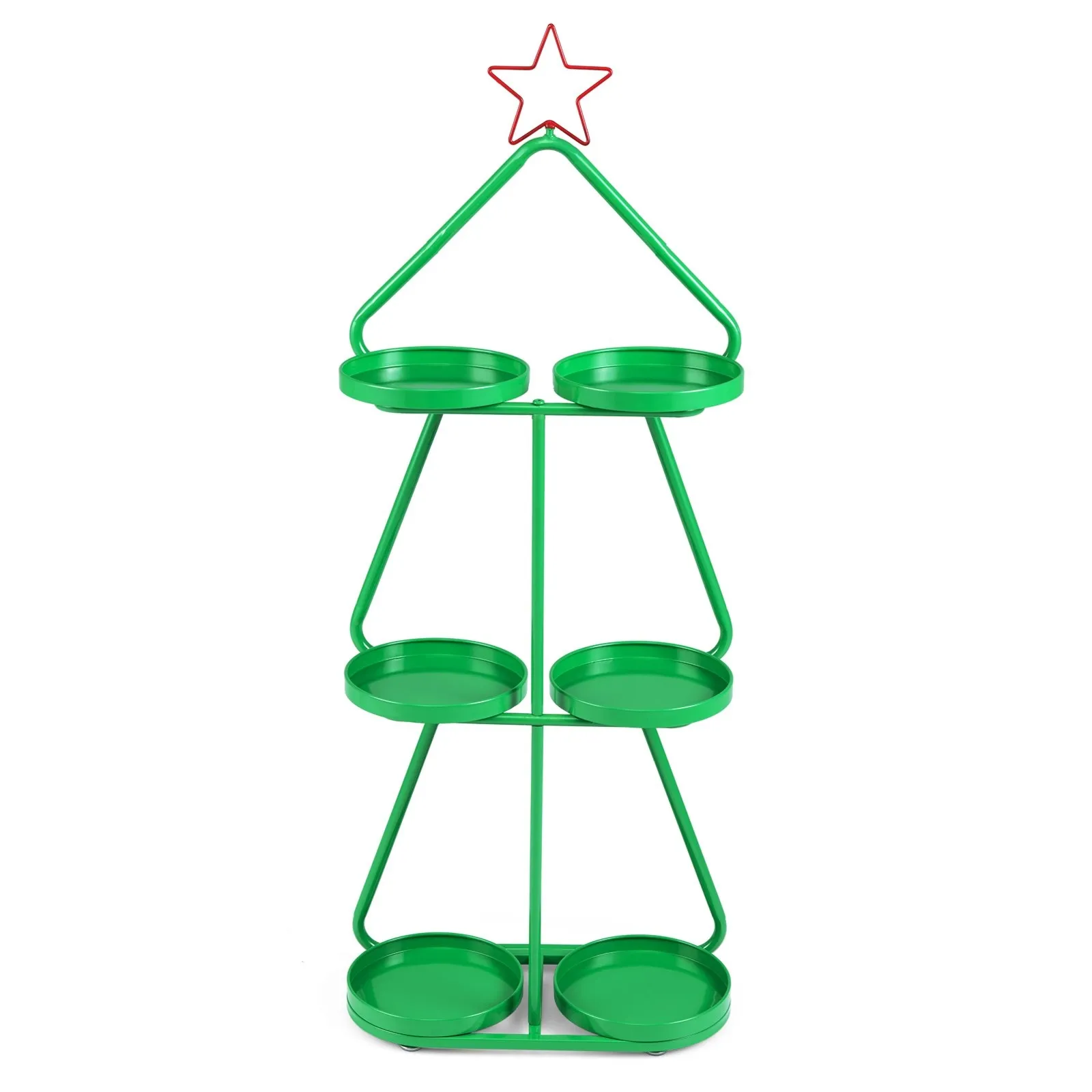 3-poziomowy metalowy stojak w kształcie choinki