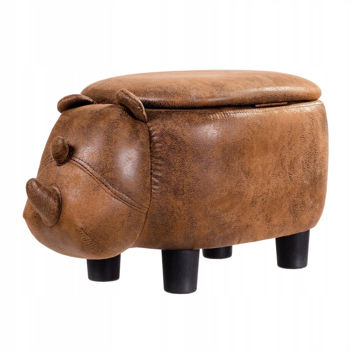 Pufa ze schowkiem w kształcie nosorożca