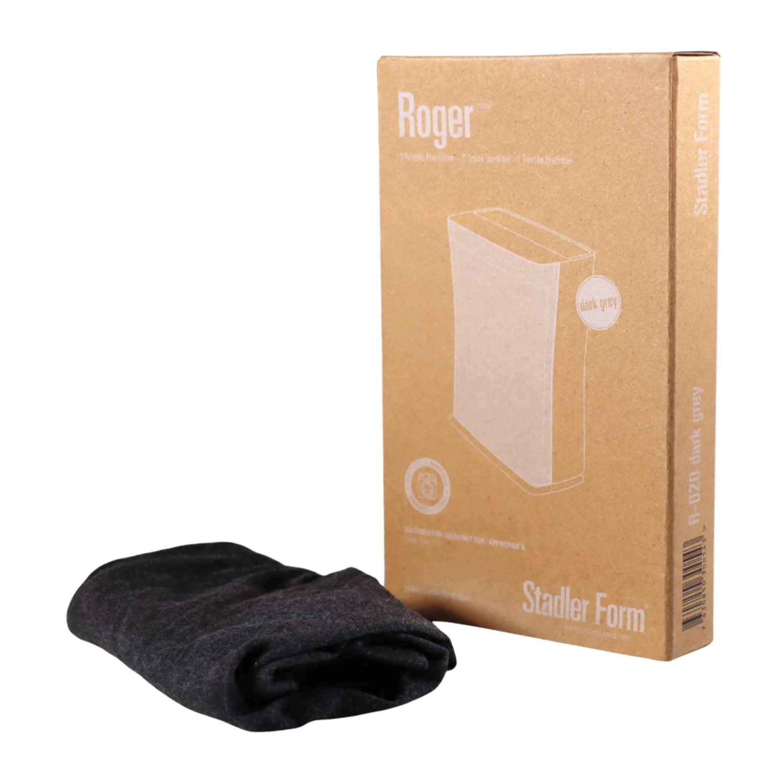 Tekstylny, antybakteryjny filtr wstępny do oczyszczaczy powietrza Roger Little 2, ciemnoszary
