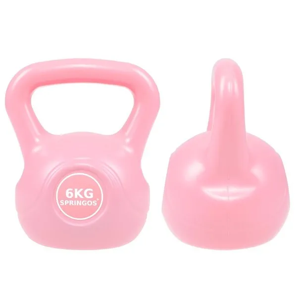 Hantla kettlebell ABS 6kg, odważnik różowy