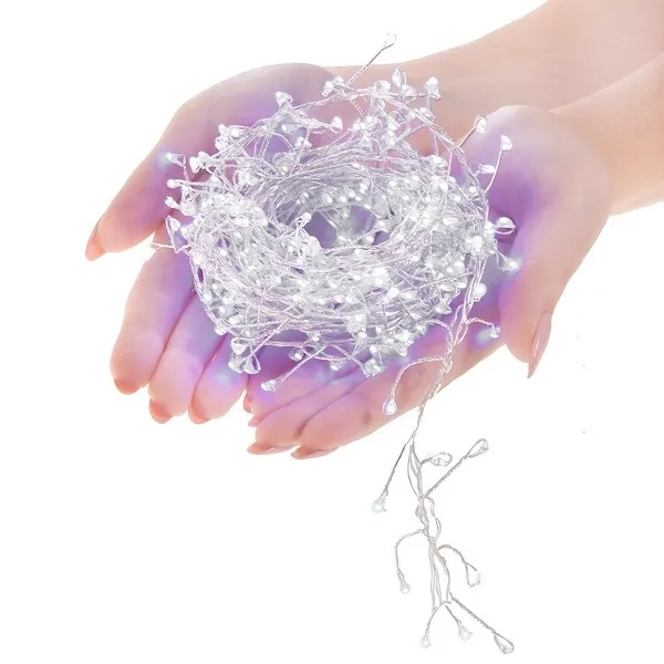 Lampki dekoracyjne 300 LED druciki biały zimny