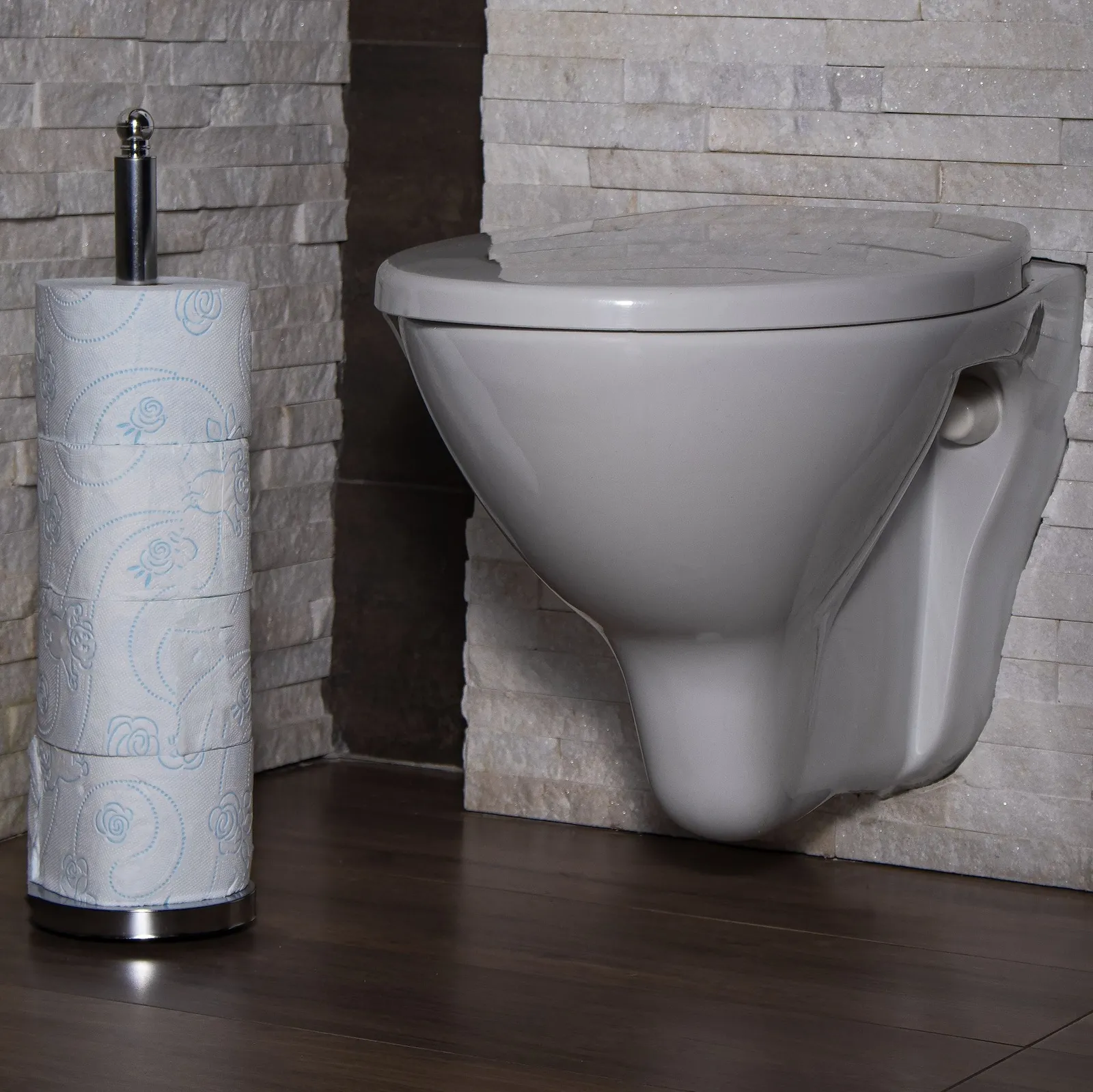 Stojak na papier toaletowy 52,5 cm uchwyt chromowany