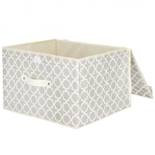 Pojemnik do przechowywania, pudełko zamykane, organizer beżowy