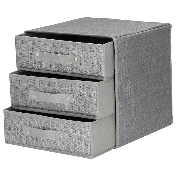 Organizer do szuflady na bieliznę zestaw 4 szt. szary