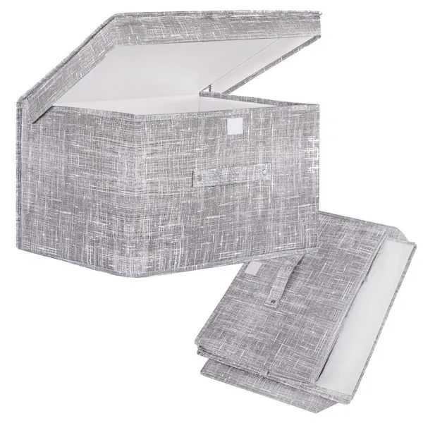 Pudełko do przechowywania 25x40x30cm organizer zamykany szary