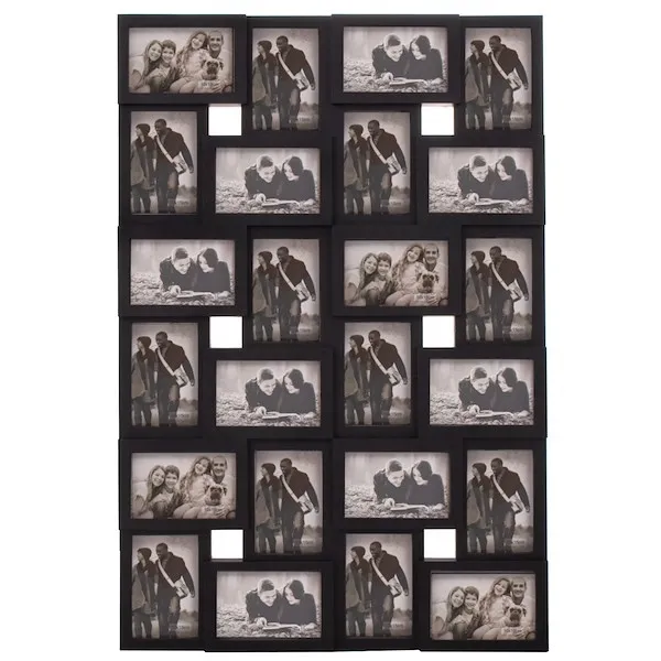 Ramka na zdjęcia 24 zdjęcia multiramka 10x15 czarna