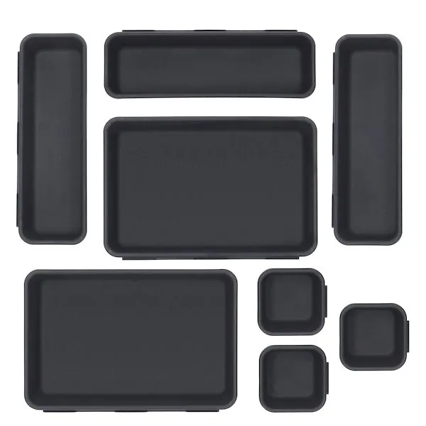 Organizer do szuflady 8szt. wielofunkcyjny wkład, pojemnik czarny