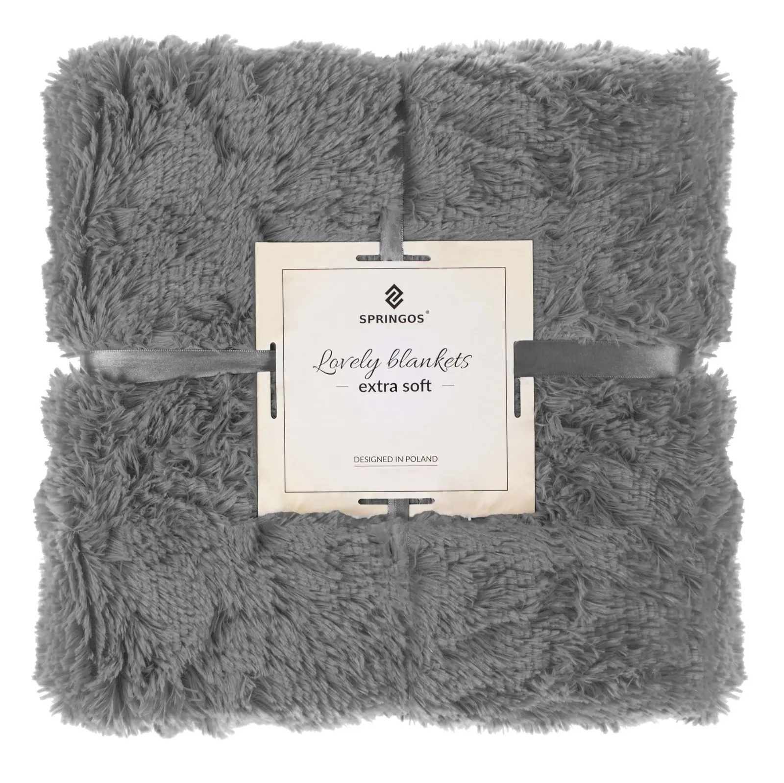 Narzuta na łóżko, koc 220x240 cm dwustronny pled na kanapę szary