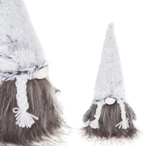 Skrzat 30cm ozdoba świąteczna, krasnal świąteczny, gnom z warkoczami