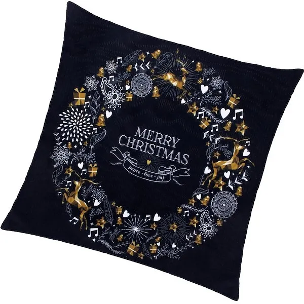 Poszewka dekoracyjna 40x40cm na poduszkę, jasiek świąteczny okrąg