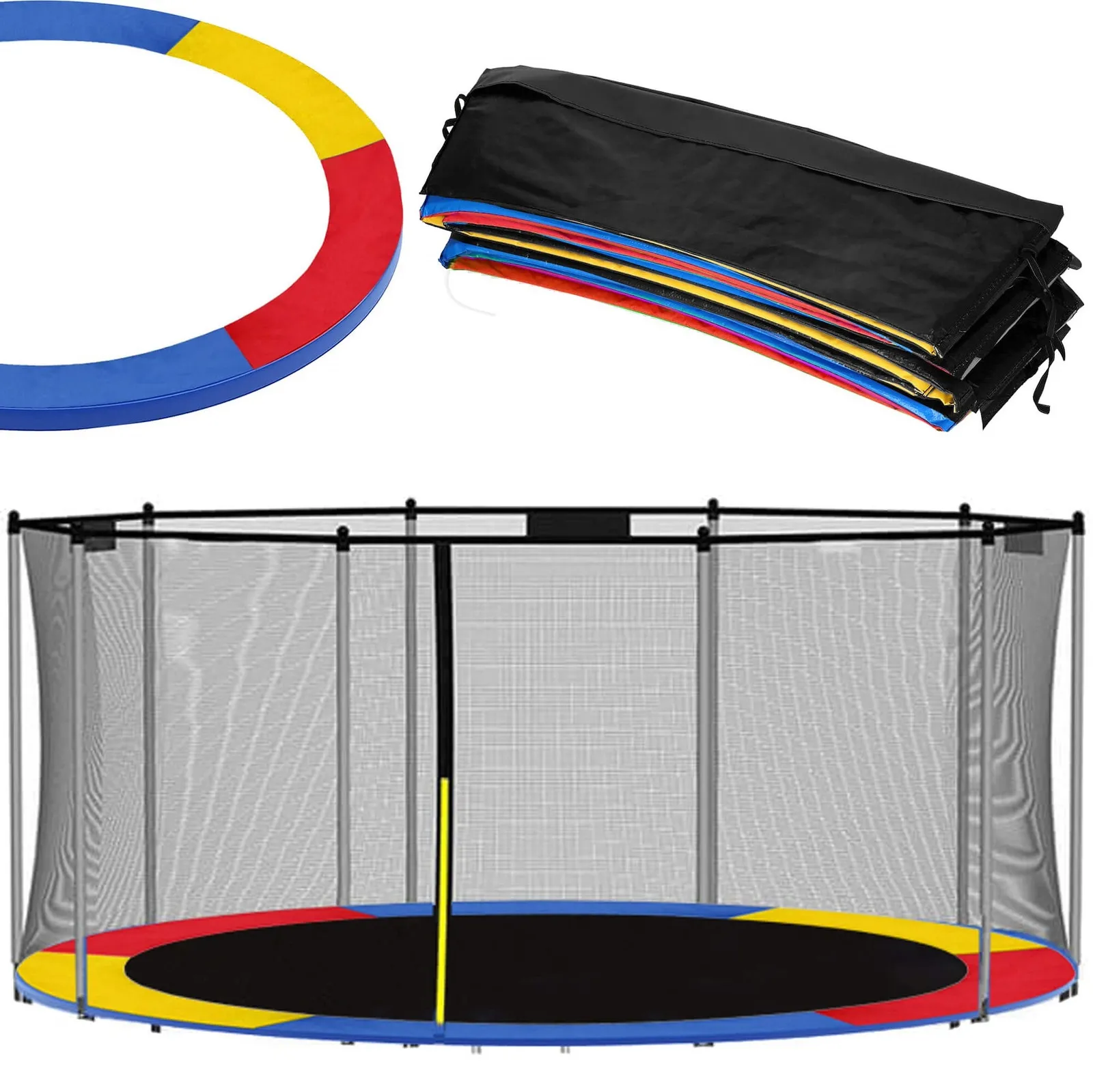 Siatka do trampoliny wewnętrzna z osłoną na sprężyny 244/250/252 cm 8FT multikolor
