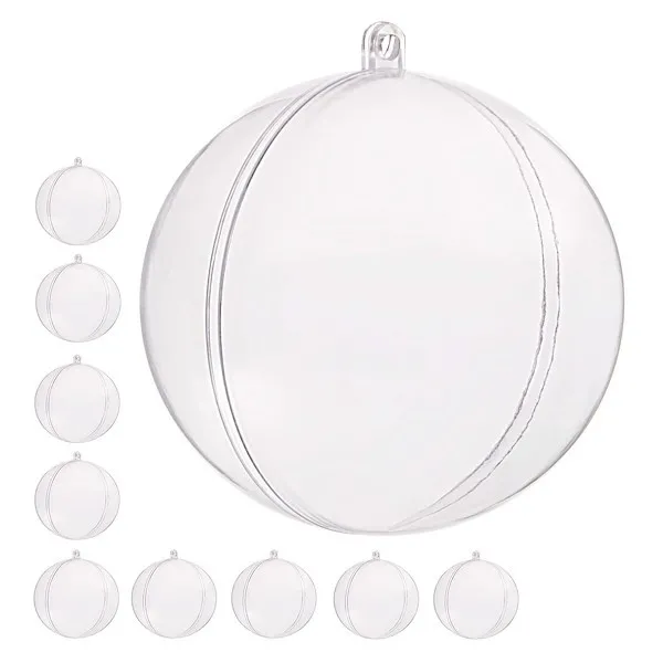 Bombki akrylowe 6cm kula plastikowa decoupage zestaw 10 szt.