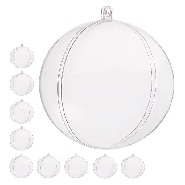 Bombki akrylowe 11cm kula plastikowa decoupage zestaw 10 szt.